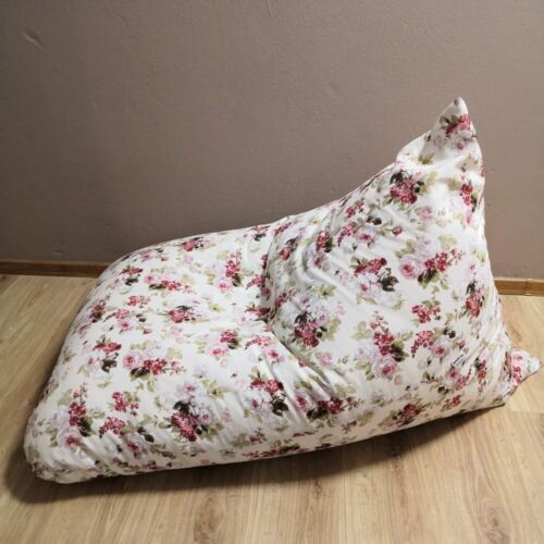 Ekrü rózsás padló babzsák felnőtt