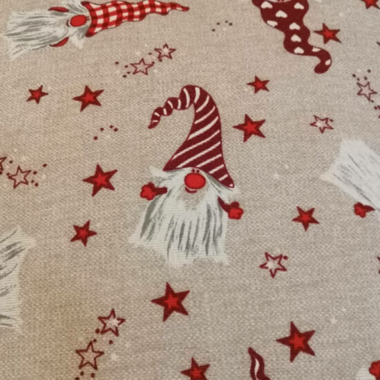 Karácsonyi manós párnahuzat anyag