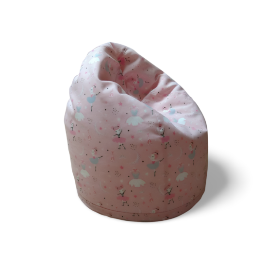 Gyerek babzsákfotel rózsaszín Balerina