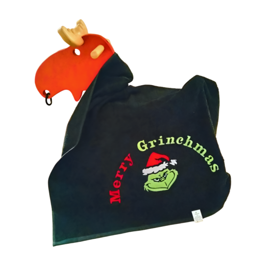 Grincs fürdőlepedő Merry Grinchmas _fekete