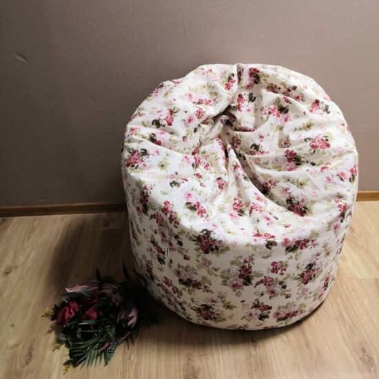 Ekrü vintage babzsák fotel (felnőtt méret)