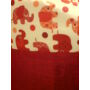 Kép 4/4 - Elefántos piros osztott babzsák fotel (felnőtt méret)